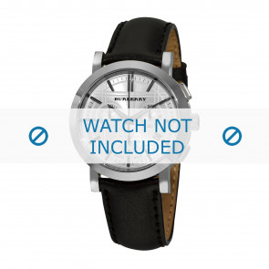 Pulseira de relógio Burberry BU1361 / BU1354 / BU1382 Couro Preto 20mm