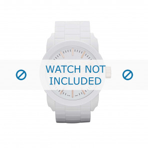 Pulseira de relógio Diesel DZ1572 Borracha Branco 24mm