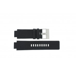 Pulseira de relógio Diesel DZ1089 / DZ1186 / DZ1091 / Cliffhanger Couro Preto 18mm