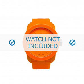 Pulseira de relógio Diesel DZ1534 Silicone Laranja 24mm