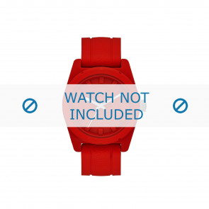 Diesel pulseira de relogio DZ1589 Silicone Vermelho 24mm