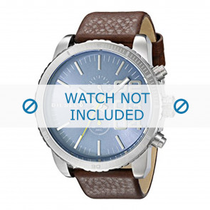 Pulseira de relógio Diesel DZ4330 Couro Marrom 27mm