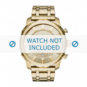 Diesel pulseira de relogio DZ4376 Metal Ouro 26mm