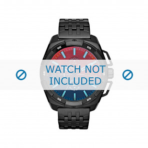 Diesel pulseira de relogio DZ4395 Aço inoxidável Preto 24mm