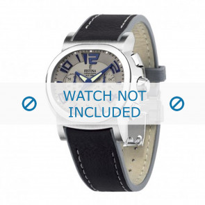 Festina pulseira de relogio F16126.5 / F16126.1 / F16126.7 / F16126.C / F16126.D / F16126.E  Couro Preto 23mm + costura branca