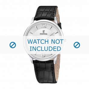 Pulseira de relógio Festina F6806-1 Couro croco Preto 20mm
