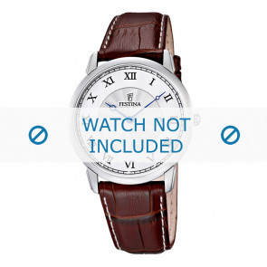 Pulseira de relógio Festina F6813-5 Couro croco Marrom 21mm