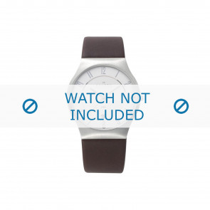 Pulseira de relógio Skagen 233XXLSL / 233XXXLSL / 233XXLSCD / 233XXLSLD Couro Marrom 20mm