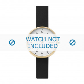 Pulseira de relógio Skagen SKW2626 Couro Preto 14mm