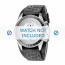 Fossil pulseira de relogio CH2598 Couro Preto 22mm + costura cinza