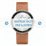 Jacob Jensen pulseira de relogio Strata 281 Couro Conhaque 16mm